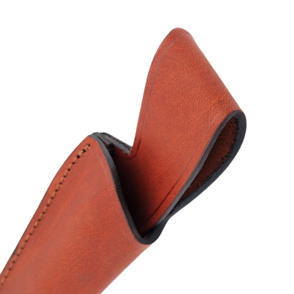 Leather sheath for WZ 5FL folding knife, light colour