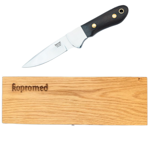WZ 19W knife + gift box made of solid oak wood