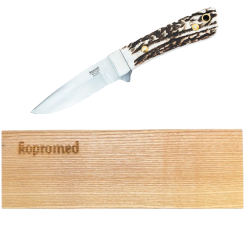 WZ 10 knife + Gift box made of solid ash wood