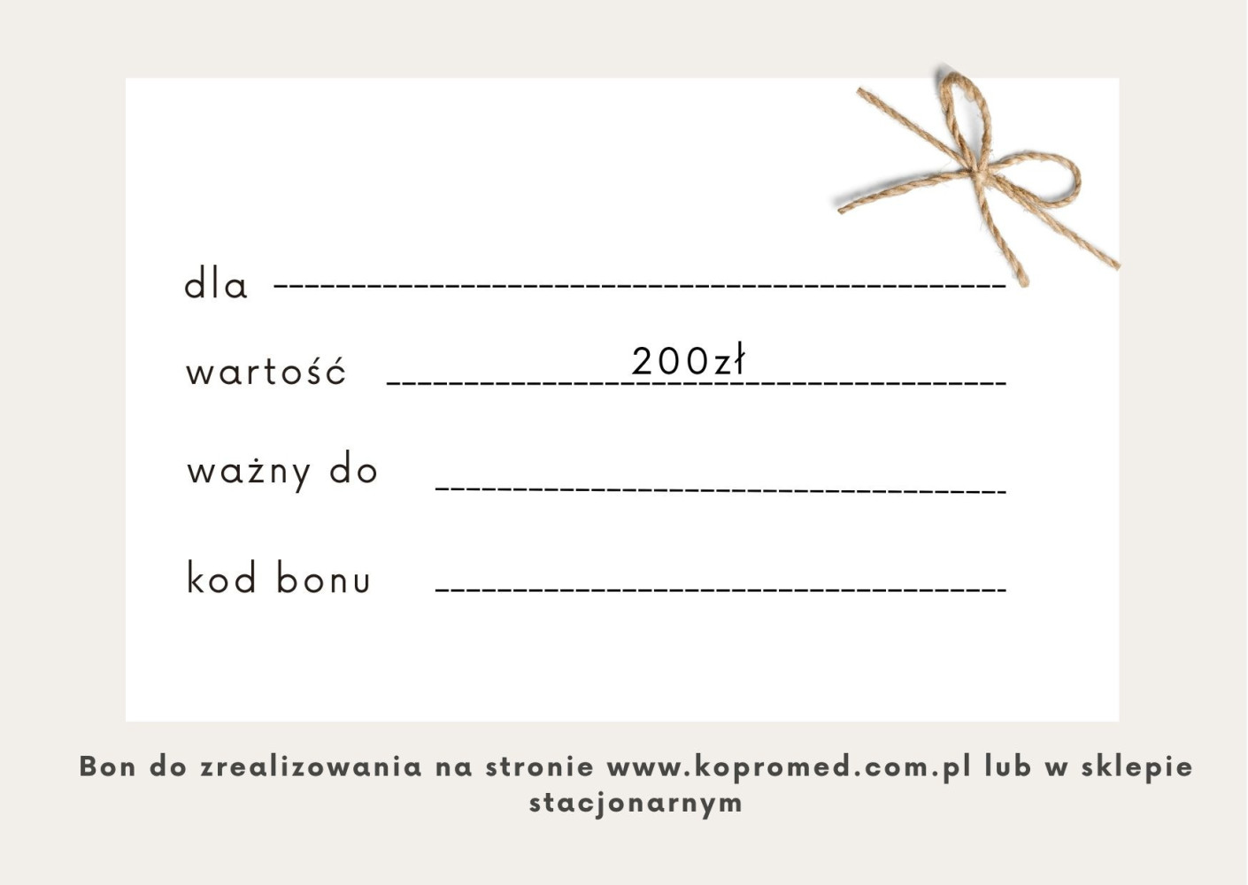 e- Bon podarunkowy 200zł